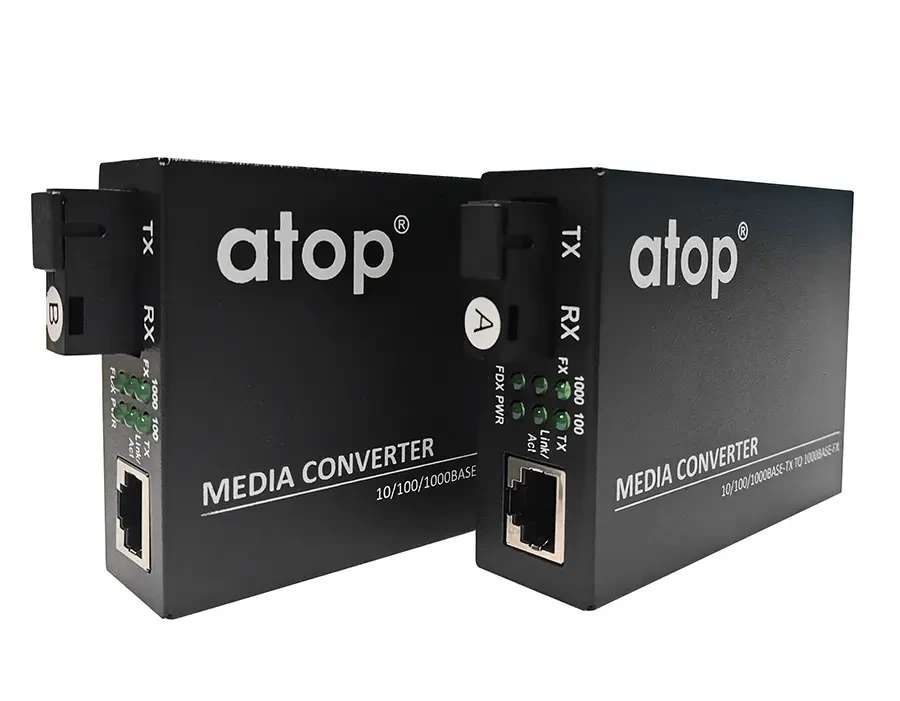 10/100/1000 Mbps SM DF 25 km SC Media Converter